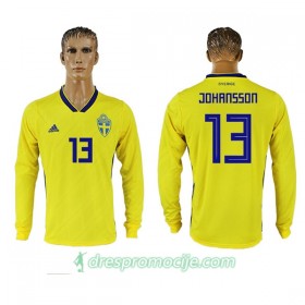 Švedska Dres Johansson 13 Domaći Svjetsko prvenstvo 2018 Dugim Rukavima